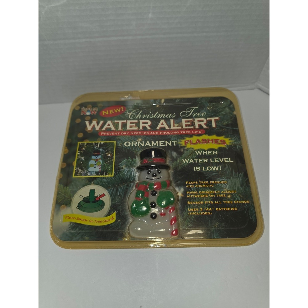Vintage Christmas Tree‎ Water Alert Snowman ornament designed to flash